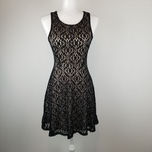 Everly Black and Nude Sleeveless  Dress